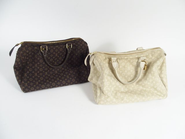 Louis VUITTON. Deux sacs en toile, monogrammée.