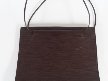 Louis VUITTON. Sac 'épi' en cuir marron.