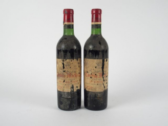 Vente aux enchères 2 BOUTEILLES CHÂTEAU CORBIN MICHOTTE GCC ST EMILION - 1969 - BG/ETA/BS