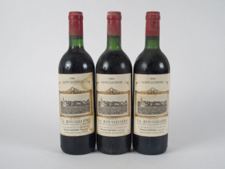Vente aux enchères 3 BOUTEILLES CHÂTEAU LA ROUSSELIERE ST ESTEPHE - 1982 - BG