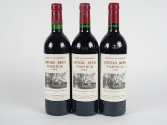 Vente aux enchères 3 BOUTEILLES CHÂTEAU NENIN POMEROL - 1984