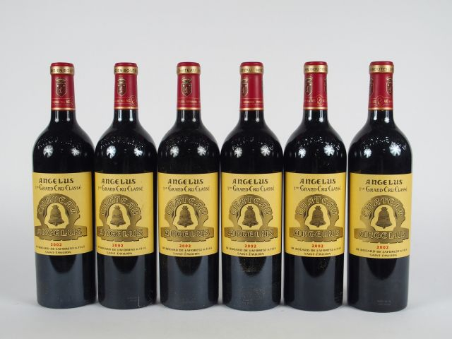 6 BOUTEILLES CHÂTEAU ANGELUS 1er GCC ST EMILION - 2002 - CBO