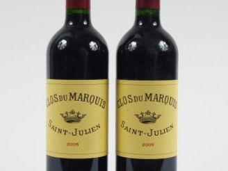 Vente aux enchères 2 BOUTEILLES CLOS DU MARQUIS ST JULIEN - 2005
