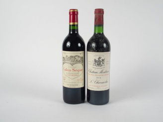 Vente aux enchères 2 BOUTEILLES GC ST ESTEPHE : 1 CHÂTEAU MONTROSE 1974 - 1 CHÂTEAU CALON