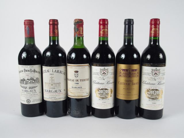6 BOUTEILLES MARGAUX : 1 CHÂTEAU CANTENAC BROWN 1998 - 2 CHÂTEAU KIRWA