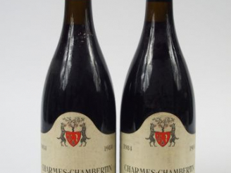 Vente aux enchères 2 BOUTEILLES CHARMES CHAMBERTIN GEANTET PARISOT - 1984