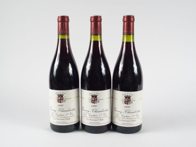 3 BOUTEILLES GEVREY CHAMBERTIN 1er CRU LES CAZETIERS SAVOUR CLUB - 199