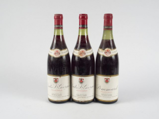 Vente aux enchères 3 BOUTEILLES MOILLARD : 2 NUITS SAINT GEORGES 1975 - 1 POMMARD 1975