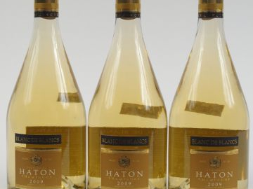 3 BOUTEILLES CHAMPAGNE HATON BLANC DE BLANCS - 2009