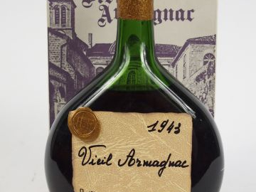 1 BOUTEILLE VIEIL ARMAGNAC CHÂTEAU DE CASSAIGNE 42° - 1943 - COFFRET
