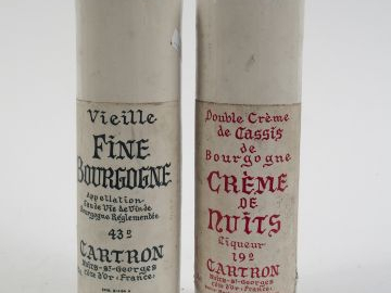 2 BOUTEILLES : 1 VIEILLE FINE BOURGOGNE 43° CHARTRON - 1 DOUBLE CREME 