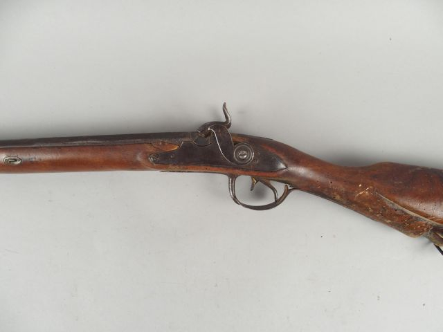 90- Fusil à percussion calibre 24 à la livre. Canons de 760mm de long.