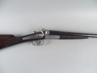 Vente aux enchères 194- Fusil à chiens extérieurs calibre 16. Crosse anglaise canons légè