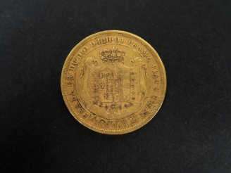 Vente aux enchères Pièce de 40 Lires or, Marie Louise duchesse de Parme, 1815. Poids: 12,