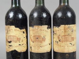 Vente aux enchères 3 BOUTEILLES - CHÂTEAU PAVILLON ROUGE 2EME VIN DU CHÂTEAU MARGAUX 1ER 