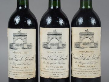 3 BOUTEILLES - CHÂTEAU LEOVILLE LAS CASES GCC ST JULIEN NOTE PARKER 10