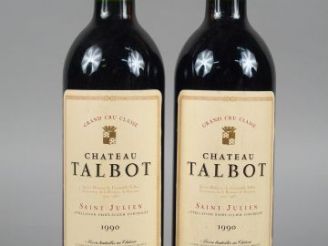 Vente aux enchères 2 BOUTEILLES - CHÂTEAU TALBOT GCC ST JULIEN - 1990