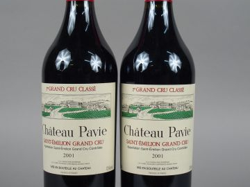 2 BOUTEILLES - CHÂTEAU PAVIE 1ER GCC ST EMILION - 2001