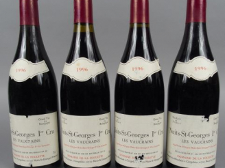 Vente aux enchères 4 BOUTEILLES - NUITS ST GEORGES 1ER CRU LES VAUCRAINS DOMAINE DE LA PO