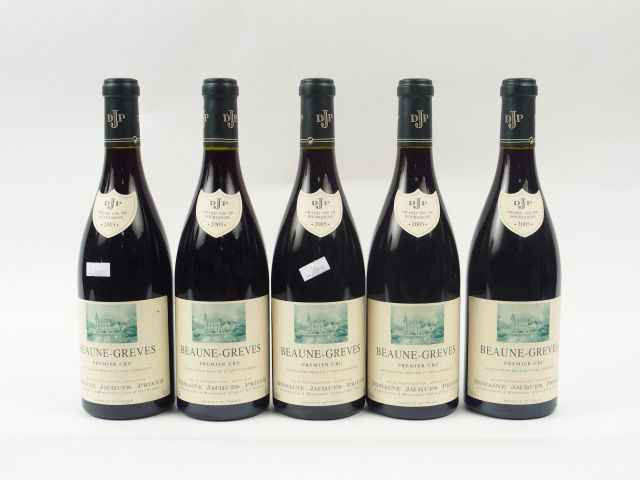 5 BOUTEILLES - BEAUNE 1ER CRU LES GREVES PRIEUR - 2005