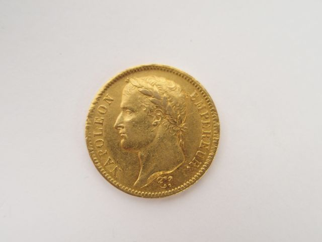 Pièce de 40 Francs or, Napoléon Empereur tête laurée, 1811-A. Poids: 1