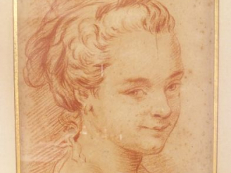 Vente aux enchères Ecole française XVIIIe d'après Carl van Loo, "Portrait de jeune fille"
