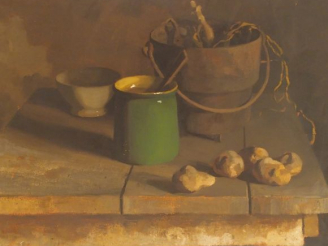 Vente aux enchères Pierre JOUFFROY, " Nature morte". Huile sur isorel, signée en bas à ga