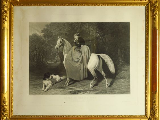 Suite de trois gravures XIXème en noir.