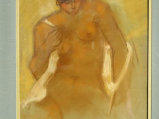 Vente aux enchères Maria LLUIS 'Etudes de nus' Pastels. Signés en bas à gauche et à droit