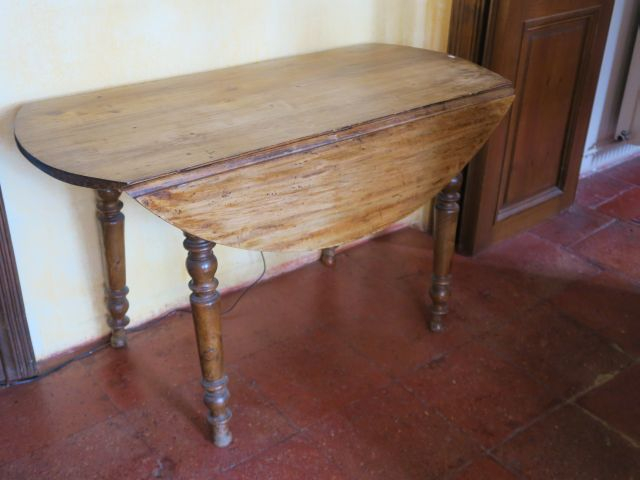 Table à abattants XIXème en bois naturel