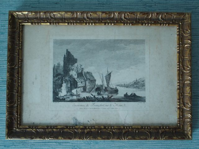 Gravure en noir XVIIème "Saint Jacques le Majeur". On y joint une vue 
