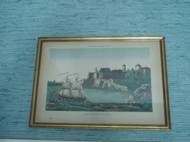 Gravure en noir XVIIème "Saint Jacques le Majeur". On y joint une vue 