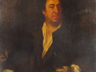 Vente aux enchères Ecole du Nord XVIIIe, " Portrait d'homme à la pipe ". Huile sur toile 