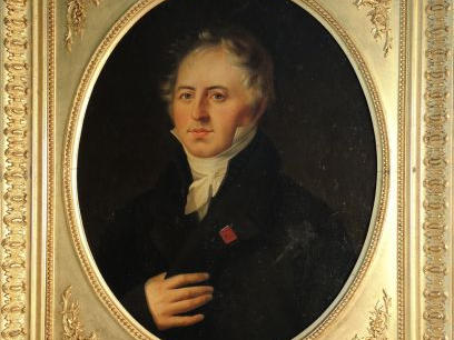 Ecole française XIXème 'Portrait du Baron de Carayon-La Tour, Trésorie