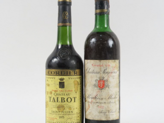 Vente aux enchères 2 BOUTEILLES : 1 CHÂTEAU TALBOT GCC ST JULIEN ELT - 1 CHÂTEAU POUJEAUX