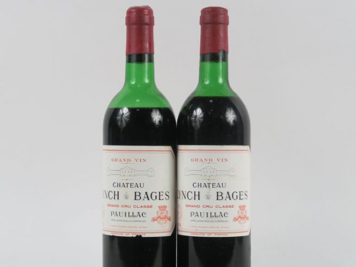 2 BOUTEILLES CHÂTEAU LYNCH BAGES GCC PAUILLAC - 1976 - 1 HEP/1 BEP