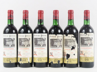 Vente aux enchères 6 BOUTEILLES CHÂTEAU PERRON LALANDE DE POMEROL - 1982 - BG/EA