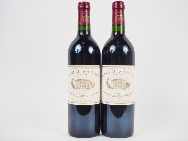 2 BOUTEILLES CHÂTEAU MARGAUX 1er GCC ST EMILION - 1993