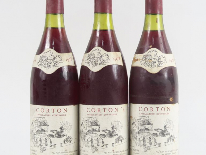 3 BOUTEILLES CORTON PAUL CHAPELLE - 1978