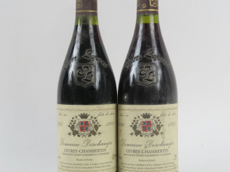 Vente aux enchères 2 BOUTEILLES GEVREY CHAMBERTIN DOMAINE DESCHAMPS P. LAFOREST - 1995