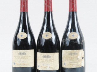 Vente aux enchères 3 BOUTEILLES SAVIGNY LES BEAUNE 'CLOS DES GUETTES' HENRI DE VILLAMONT 