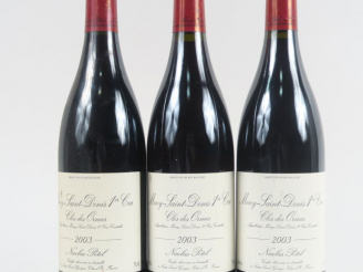 Vente aux enchères 3 BOUTEILLES MOREY SAINT DENIS 1er CRU 'CLOS DES ORMES' NICOLAS POTEL 