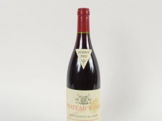 Vente aux enchères 1 BOUTEILLE CHÂTEAU RAYAS CHÂTEAUNEUF DU PAPE - 2003 - ELD/ETLT
