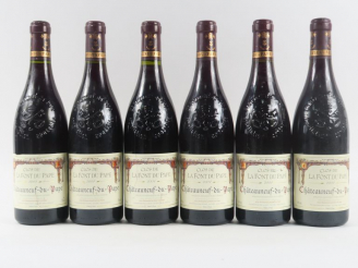 Vente aux enchères 6 BOUTEILLES CLOS LA FONT DU PAPE CHÂTEAUNEUF DU PAPE - 2004