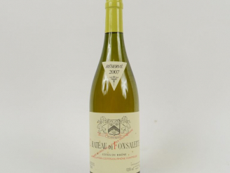 Vente aux enchères 1 BOUTEILLE CHÂTEAU DE FONSALETTE BLANC CÔTES DU RHÔNE - 2007