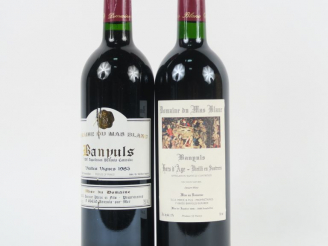 Vente aux enchères 2 BOUTEILLES BANYULS DOMAINE DU MAS BLANC : 1 'VIEILLES VIGNES' 1985 -