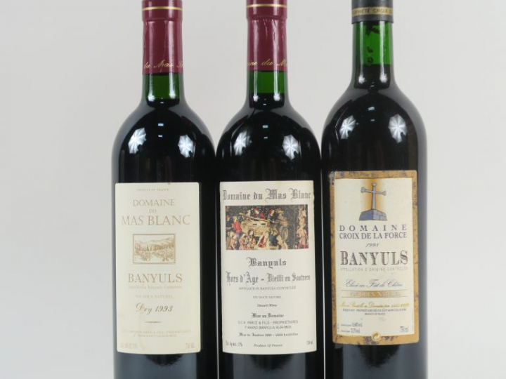 3 BOUTEILLES BANYULS : 1 DOMAINE CROIX DE LA FORGE 1998 - 1 DOMAINE DU