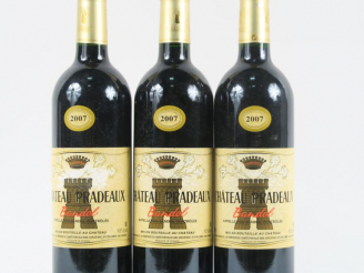 Vente aux enchères 3 BOUTEILLES CHÂTEAU PRADEAUX BANDOL - 2007