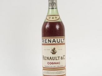 Vente aux enchères 1 VIEILLE BOUTEILLE COGNAC RENAULT - CAPS ÉTAIN