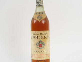 Vente aux enchères 1 VIEILLE BOUTEILLE COGNAC PRINCE HUBERT DE POLIGNAC